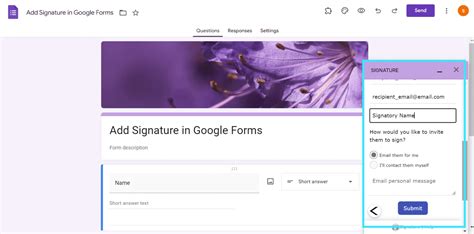 electronic signature in google forms